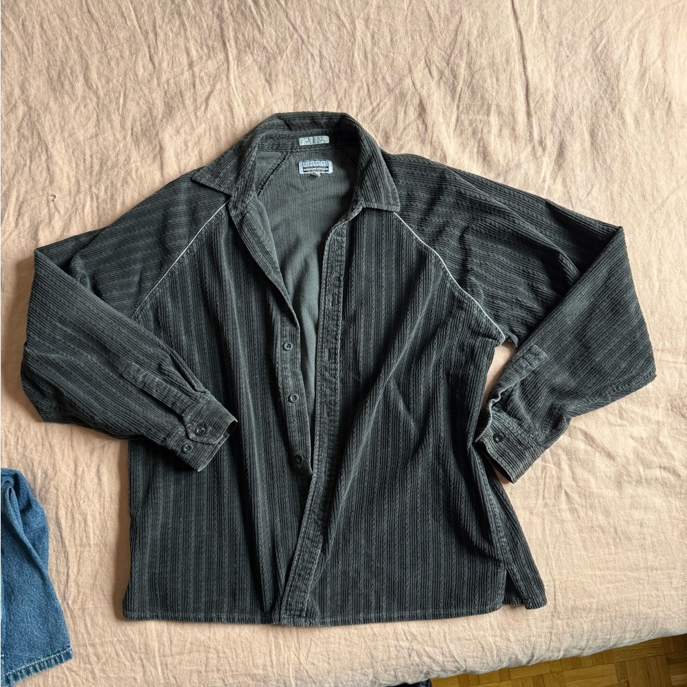 Charcoal Button Down